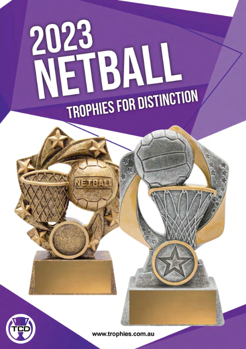 NMTG Netball trophies catalogue cover 2023