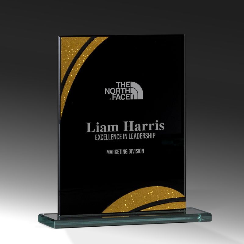 Glass Black Gold Glass Award 165mm