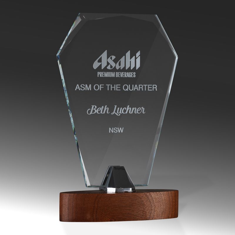 Glass Timber Base Glass Award 190mm
