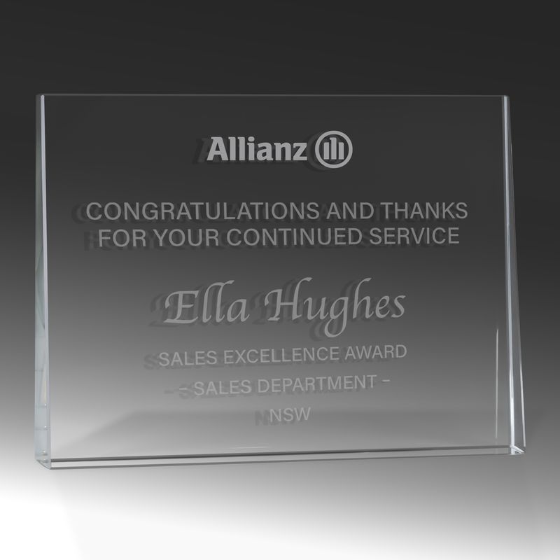 Wedge Landscape Crystal Award 130mm