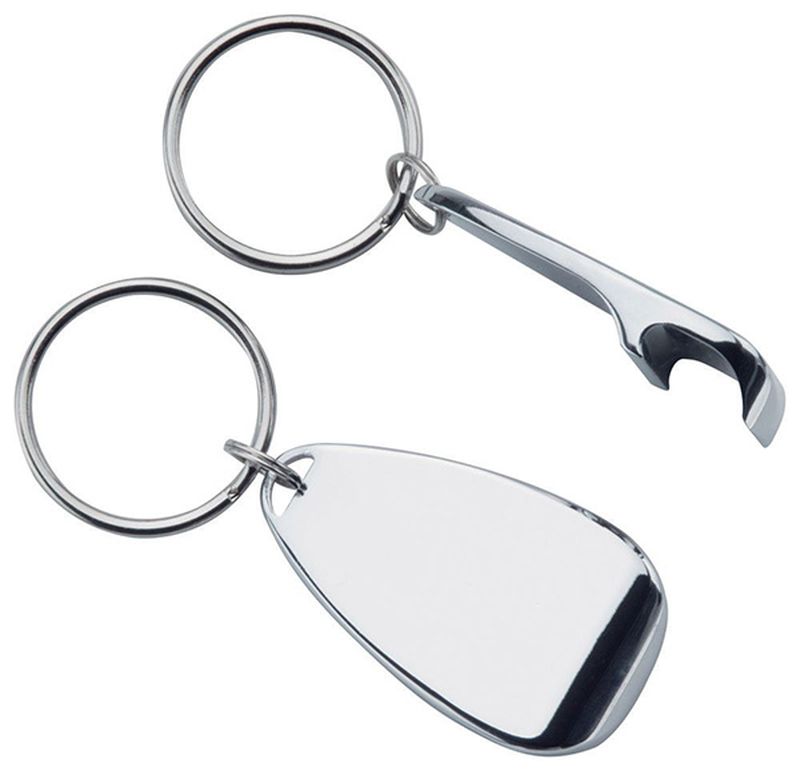 Metal nickel bottle opener keyring Pens 48mm